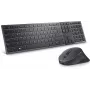 DELL KM900 belaidė klaviatūra ir pelė, RF + Bluetooth, QWERTZ vokiškas išdėstymas, grafito spalva