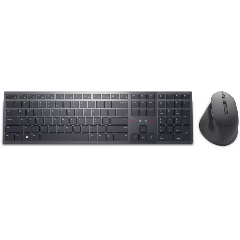 DELL KM900 belaidė klaviatūra ir pelė, RF + Bluetooth, QWERTZ vokiškas išdėstymas, grafito spalva