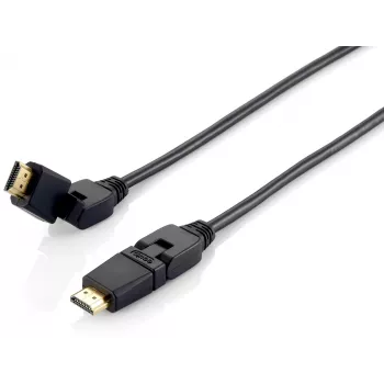 Equip Swivel HDMI 2.0 kabelis, 3 m, pasukamas kištukas, juodas