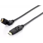 Equip Swivel HDMI 2.0 laidas, 1 m, sukiojamas kištukas