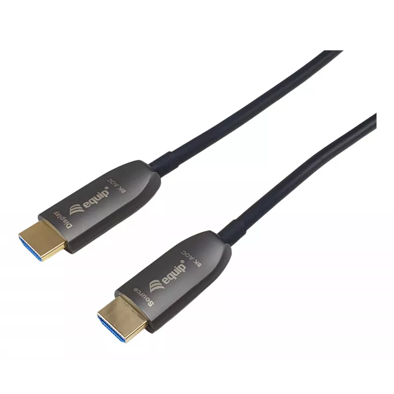 Equip HDMI 2.1 aktyvus optinis šarvuotas laidas, 100 m, 8K/60Hz, 4K/120Hz, 48Gbps