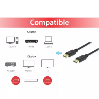 Equip DisplayPort 1.4 laidas, 10 m, 8K/60Hz
