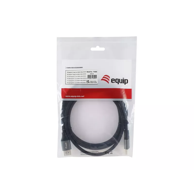 Equip DisplayPort 2.1 Premium laidas, 2,0 m, 16K/60Hz, 54Gbps