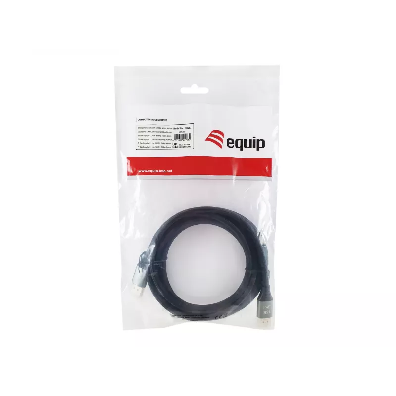 Equip DisplayPort 2.1 Premium laidas, 3,0 m, 16K/60Hz, 54Gbps