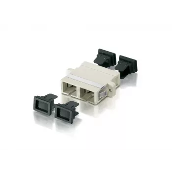 Equip SC šviesolaidinis adapteris/sujungiklis, OM1/OM2, SC, smėlio spalvos, daugiamodis, 7 g, 12 vnt.