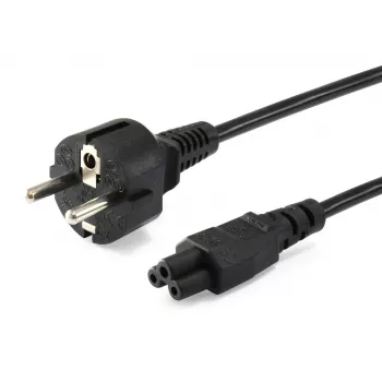 Equip 112151 Juodas 3 m maitinimo laidas su F tipo kištuku ir C5 jungtimi