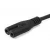 Equip 112161 Juodas 3 m maitinimo laidas su C tipo kištuku ir C7 jungtimi