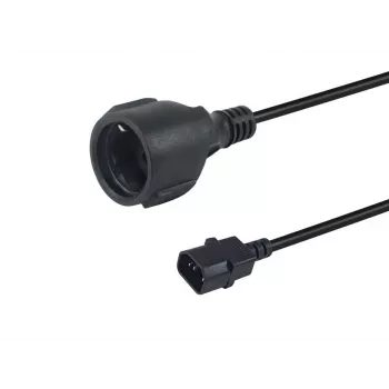 Equip 112106 maitinimo laidas, juodas, 0,25 m, IEC C14 – CEE 7/3