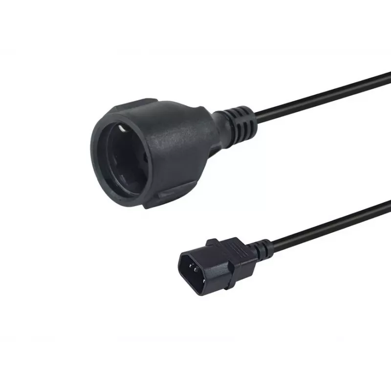 Equip 112106 maitinimo laidas, juodas, 0,25 m, IEC C14 – CEE 7/3