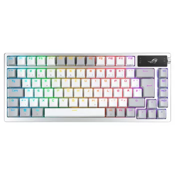 ASUS ROG Azoth White belaidė klaviatūra Gaming USB + RF Wireless + Bluetooth QWERTZ vokiška