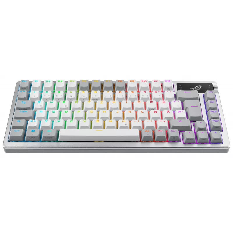 ASUS ROG Azoth White belaidė klaviatūra Gaming USB + RF Wireless + Bluetooth QWERTZ vokiška