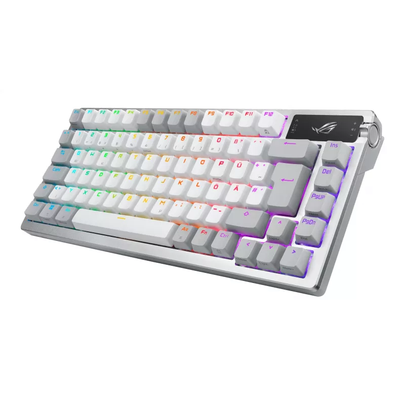 ASUS ROG Azoth White belaidė klaviatūra Gaming USB + RF Wireless + Bluetooth QWERTZ vokiška