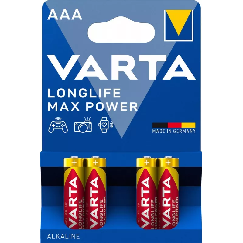 VARTA Longlife Max Power baterija AAA LR03 4 vienetai