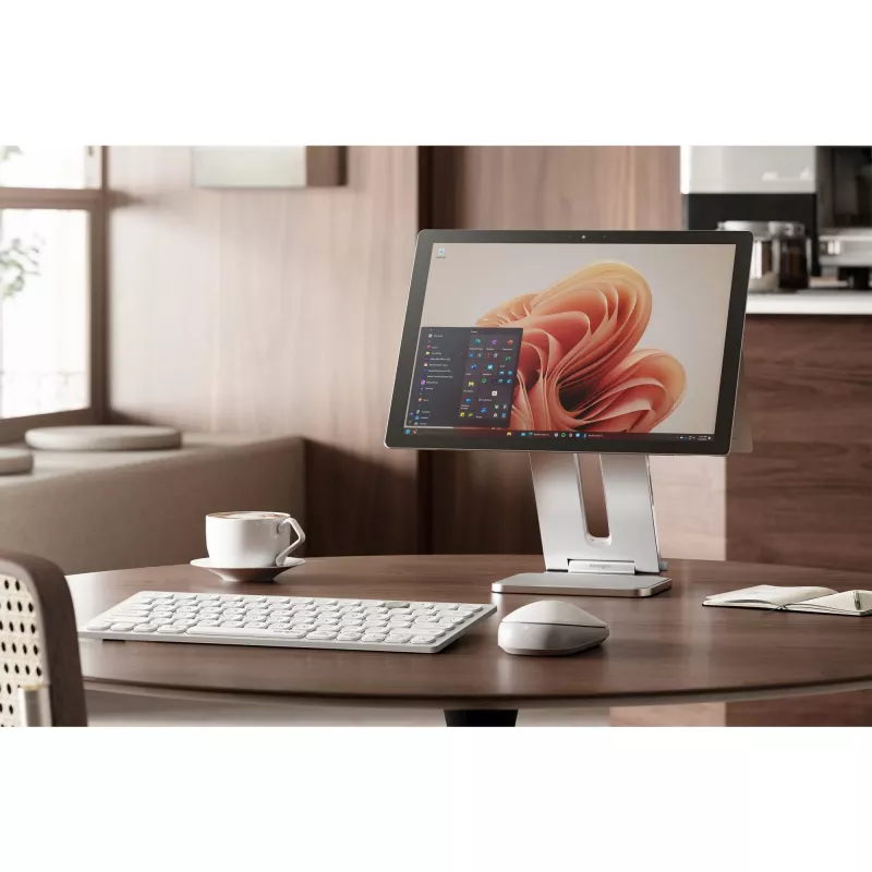 Kensington Elevated Stand for Surface, platininė spalva, aliuminis, guma, TPU, cinkas, 126,4 mm, 139,3 mm, 193 mm, 612 g