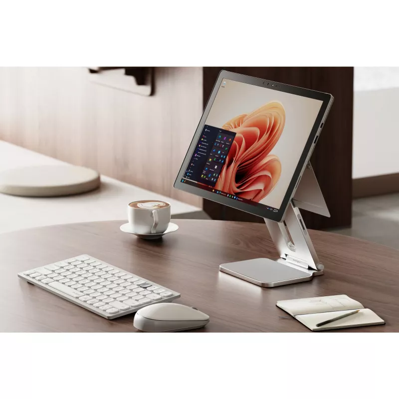 Kensington Elevated Stand for Surface, platininė spalva, aliuminis, guma, TPU, cinkas, 126,4 mm, 139,3 mm, 193 mm, 612 g