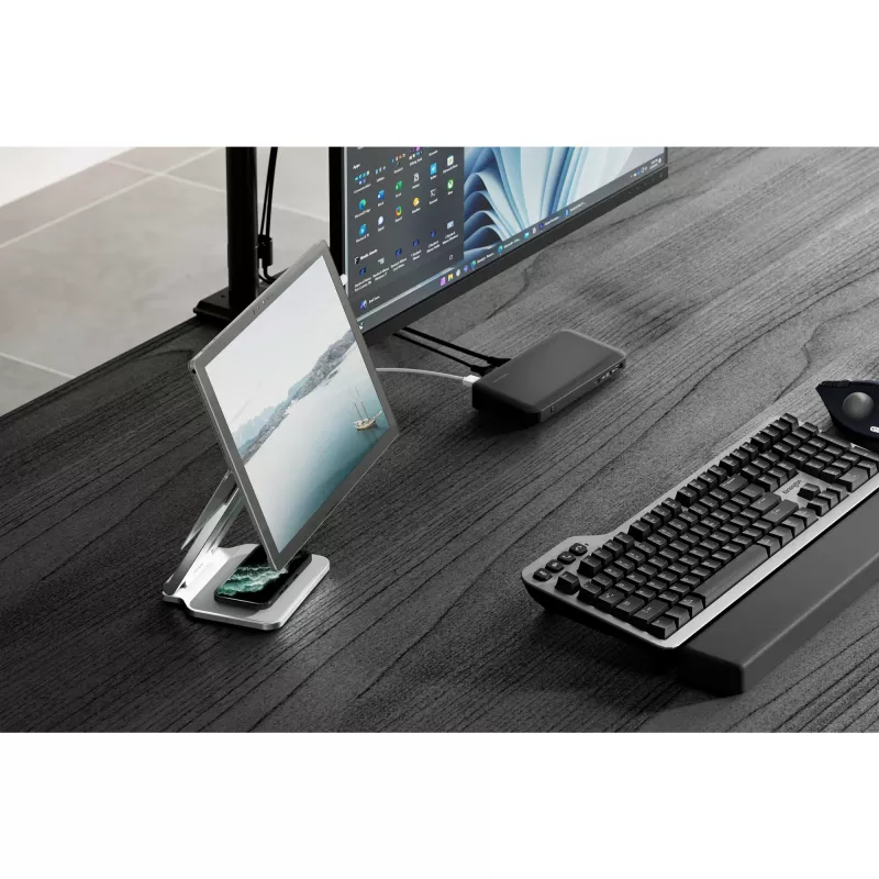 Kensington Elevated Stand for Surface, platininė spalva, aliuminis, guma, TPU, cinkas, 126,4 mm, 139,3 mm, 193 mm, 612 g