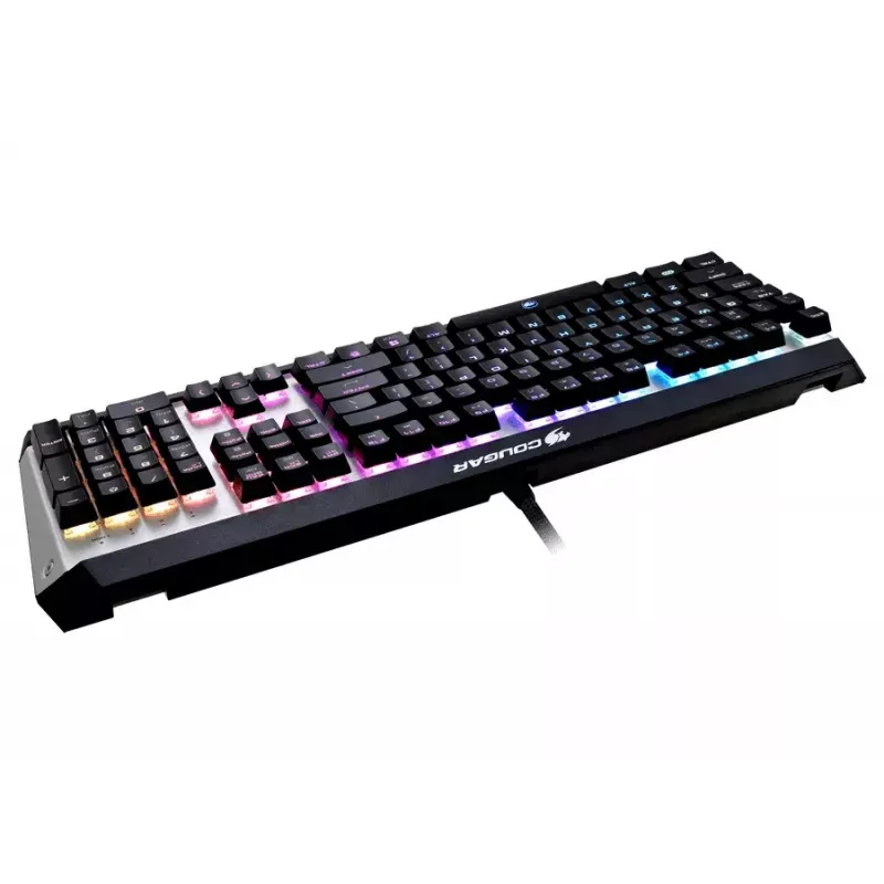 COUGAR CGR-WM1MB-ATR klaviatūra žaidimams Gaming USB QWERTY anglų Aliuminis, Juoda