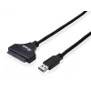 Equip USB 3.0 į SATA adapteris, juodas, 5 Gbit/s, CE, 50 mm, 9.5 mm, 550 mm