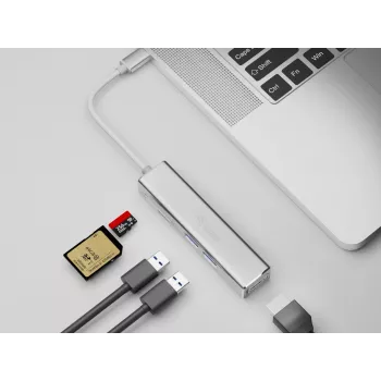 Equip USB-C 5 in 1 daugiafunkcis adapteris