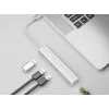 Equip USB-C į 3 prievadų USB 3.0 šakotuvas su Gigabit eterneto adapteriu, USB 3.2 Gen 1 (3.1 Gen 1) Type-C, sidabrinis, aliuminis