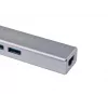 Equip USB-C į 3 prievadų USB 3.0 šakotuvas su Gigabit eterneto adapteriu, USB 3.2 Gen 1 (3.1 Gen 1) Type-C, sidabrinis, aliuminis