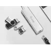 Equip USB-C į 3 prievadų USB 3.0 šakotuvas su Gigabit eterneto adapteriu, USB 3.2 Gen 1 (3.1 Gen 1) Type-C, sidabrinis, aliuminis