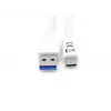 Equip USB 3.2 Gen 1 Type-C į A laidas, vyriškas/vyriškas, 1 m, USB A, USB C, USB 3.2 Gen 1 (3.1 Gen 1), 5 Gbit/s, Baltas