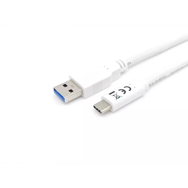 Equip USB 3.2 Gen 1 Type-C į A laidas, vyriškas/vyriškas, 1 m, USB A, USB C, USB 3.2 Gen 1 (3.1 Gen 1), 5 Gbit/s, Baltas