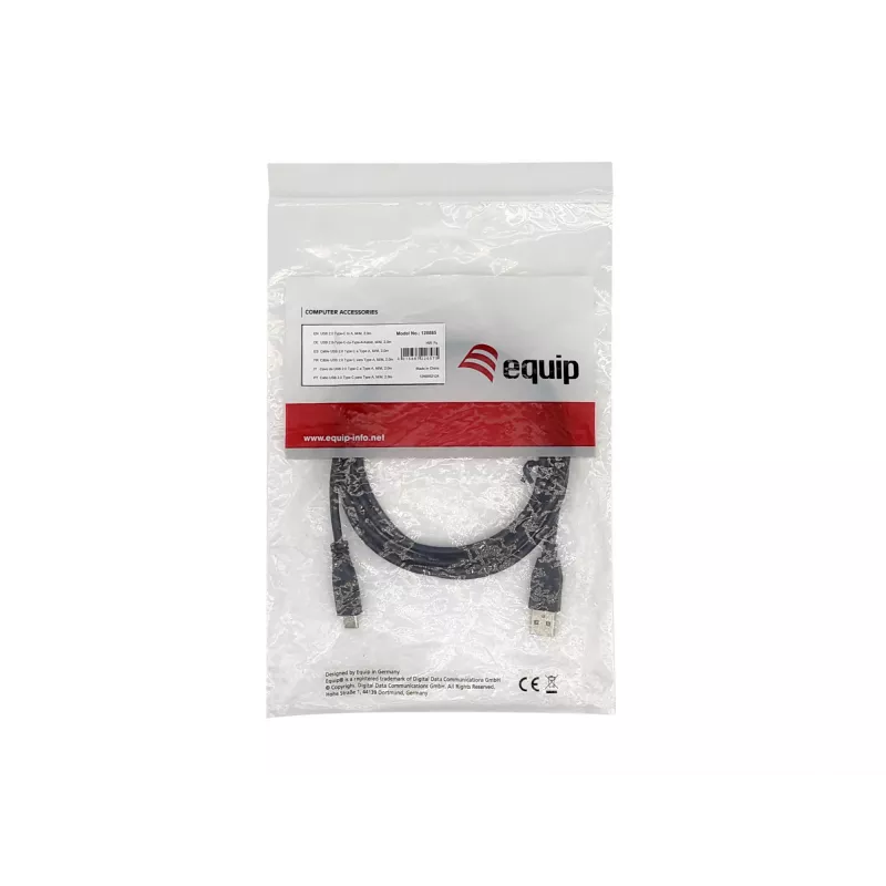 USB 2.0 laidas Type-C į A Equip 128886 3,0 m