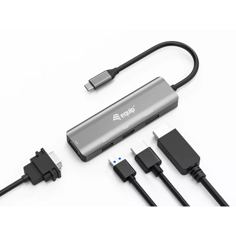 Equip USB-C į HDMI/DisplayPort/VGA/USB adapteris