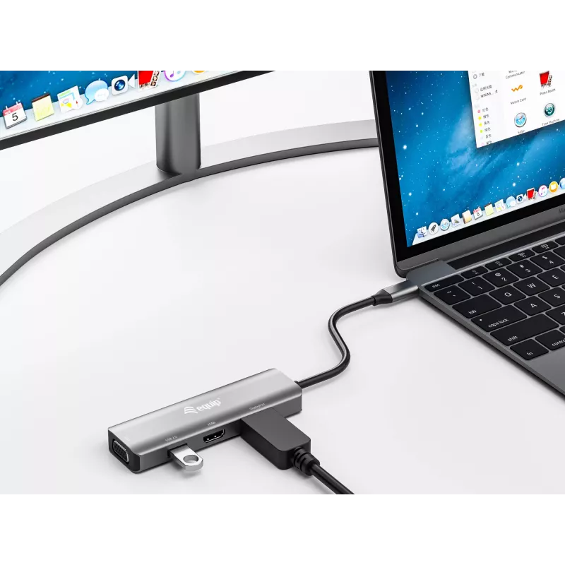 Equip USB-C į HDMI/DisplayPort/VGA/USB adapteris