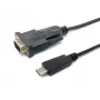 Equip USB-C į Serial DB9 laidas, vyriškas/vyriškas, 1,5 m, juodas