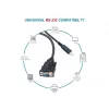 Equip USB-C į Serial DB9 laidas, vyriškas/vyriškas, 1,5 m, juodas