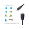 Equip USB-C į Serial DB9 laidas, vyriškas/vyriškas, 1,5 m, juodas