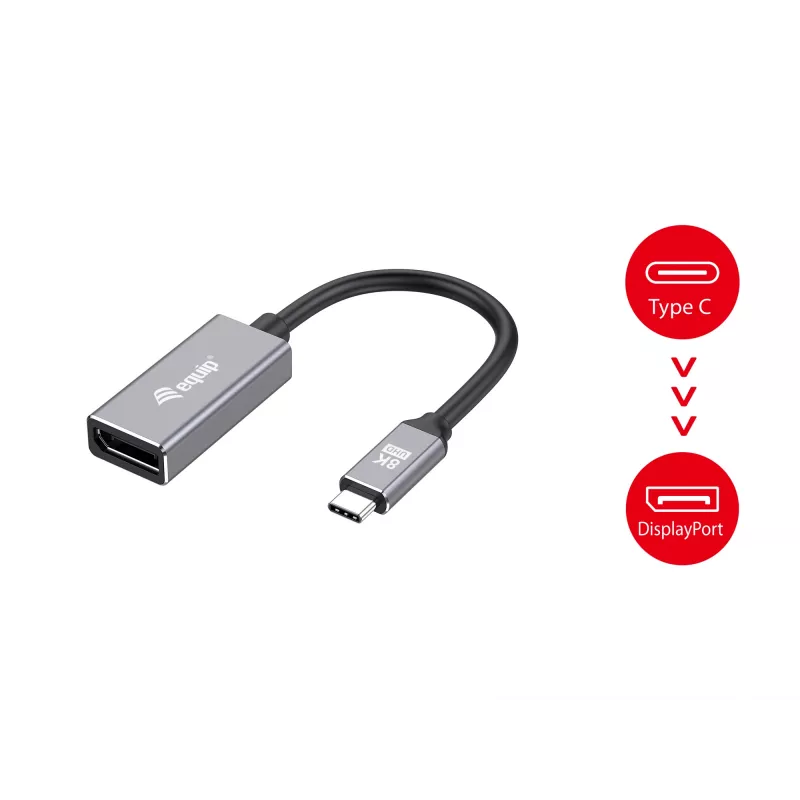 Equip USB-C į DisplayPort 1.4 adapteris 8K 30Hz 0,15 m