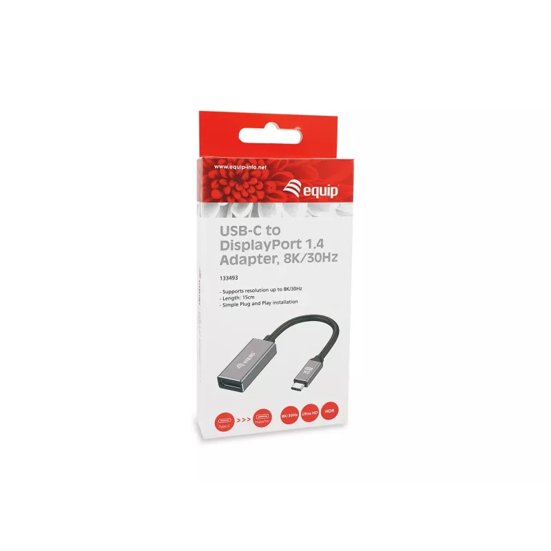 Equip USB-C į DisplayPort 1.4 adapteris 8K 30Hz 0,15 m