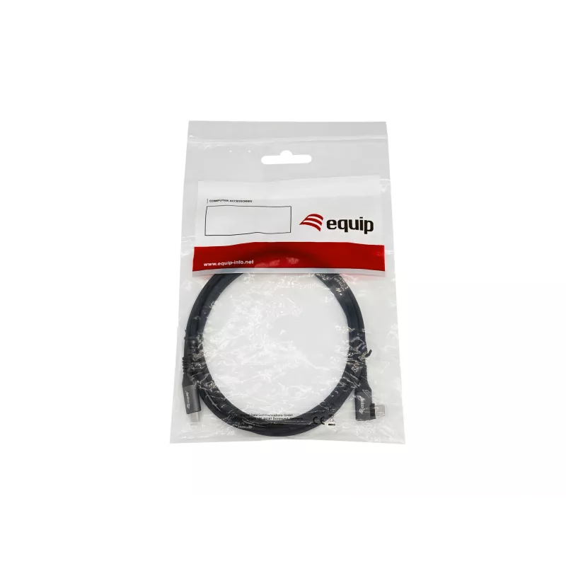 Equip USB 2.0 C į C 90° kampuotas laidas, M/M, 3,0 m, 100 W su Emark lustu