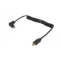 Equip USB 2.0 C į C 90° Lenktas Riestas Laidas M/M 1 m Juodas