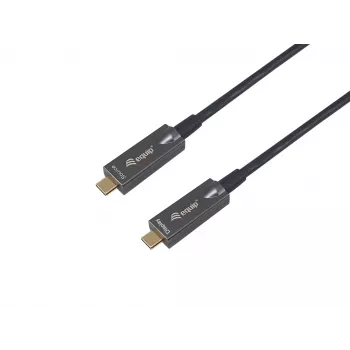 Equip USB-C į C aktyvus optinis laidas, M/M, 5,0 m, PD 60W, 4K/60Hz, 10Gbps, Vaizdas+Duomenys+PD