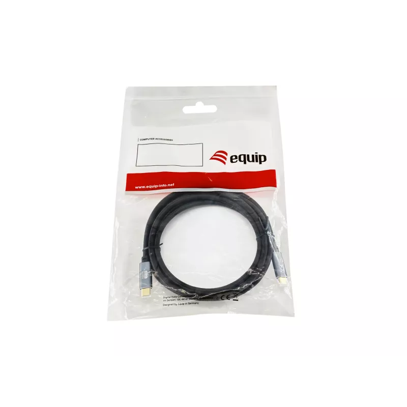 Equip USB 3.2 Gen 2 C į C laidas, vyriškas/vyriškas, 2,0 m, 5 A, PD 100 W, 4K/60 Hz, 10 Gbps