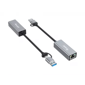 Equip USB-C į 2.5 Gigabit Ethernet tinklo adapteris (USB-C+A)