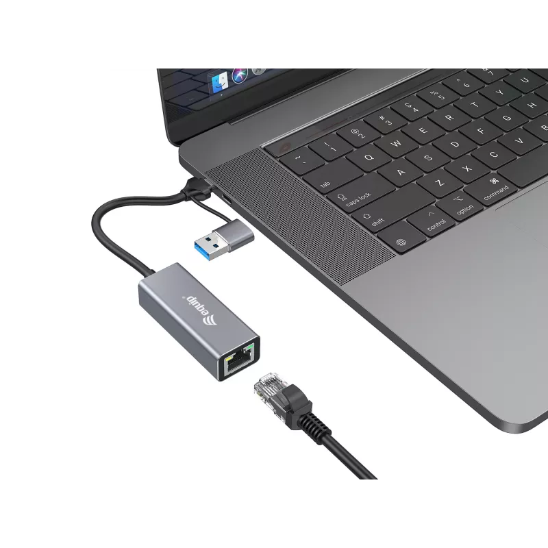 Equip USB-C į 2.5 Gigabit Ethernet tinklo adapteris (USB-C+A)