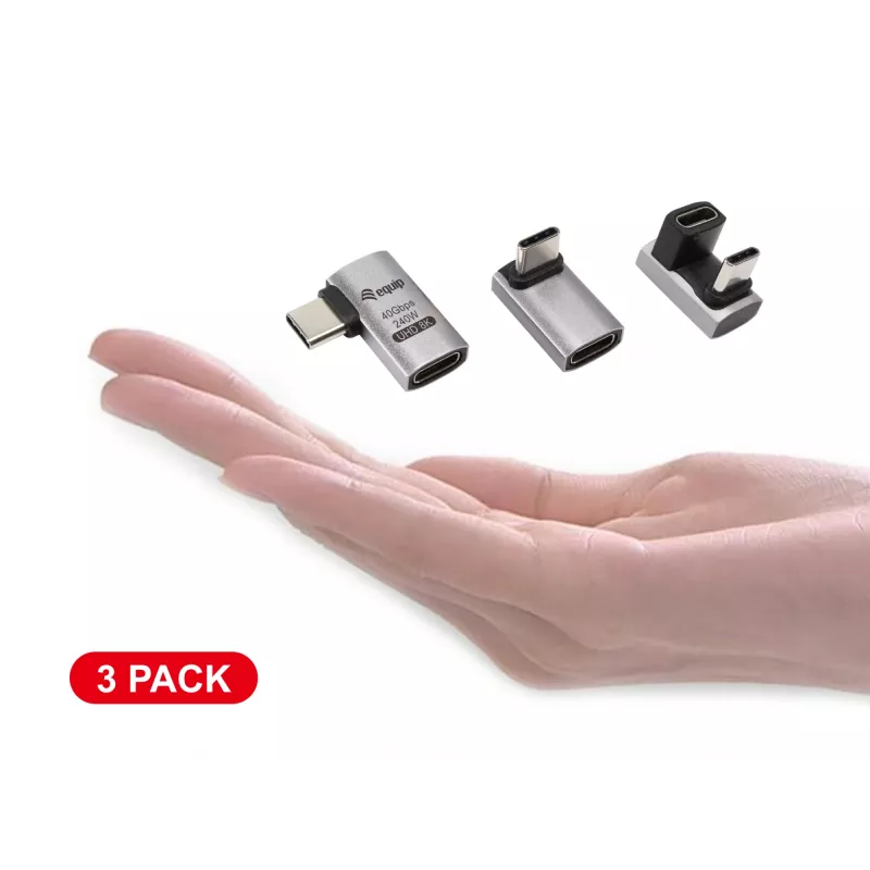 Equip USB 4 C į C adapteris, 40Gbps, PD 240W, 3 vnt. pakuotė