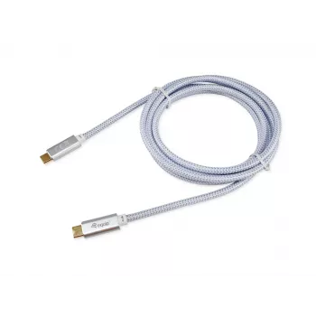 USB-C į USB-C laidas EQUIP 3,0 m — USB 3.2 Gen 2, 10 Gbps, PD 100W, 4K/60Hz, baltas