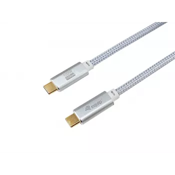 USB-C į USB-C laidas EQUIP 3,0 m — USB 3.2 Gen 2, 10 Gbps, PD 100W, 4K/60Hz, baltas