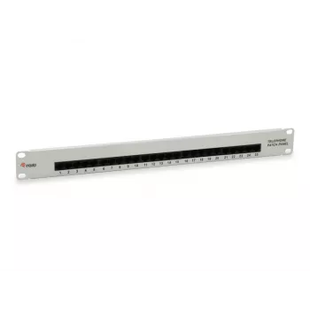 Equip 25 prievadų Cat.3 RJ45 ISDN skirstomasis skydelis, šviesiai pilkas