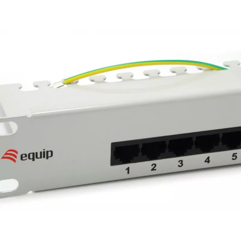 Equip 25 prievadų Cat.3 RJ45 ISDN skirstomasis skydelis, šviesiai pilkas