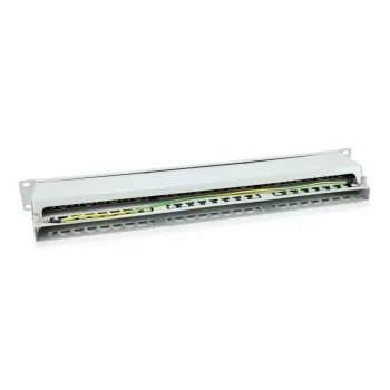 Equip 48 prievadų Cat.6 ekranuotas pataisos skydelis, šviesiai pilkas