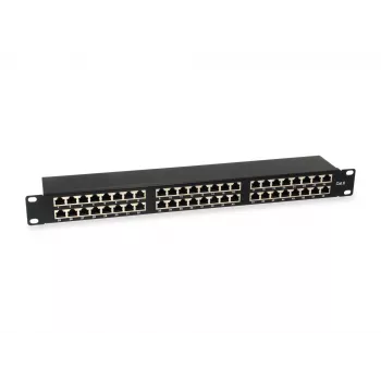 Equip 48 prievadų Cat.6 ekranuotas skirstymo skydas, juodas