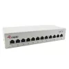 Equip 12 prievadų Cat.6 stalinis pataisų skydelis, šviesiai pilkas, 10/100/1000Base-T(X), Gigabit Ethernet, 1000 Mbit/s, RJ-45, Cat6, 1U